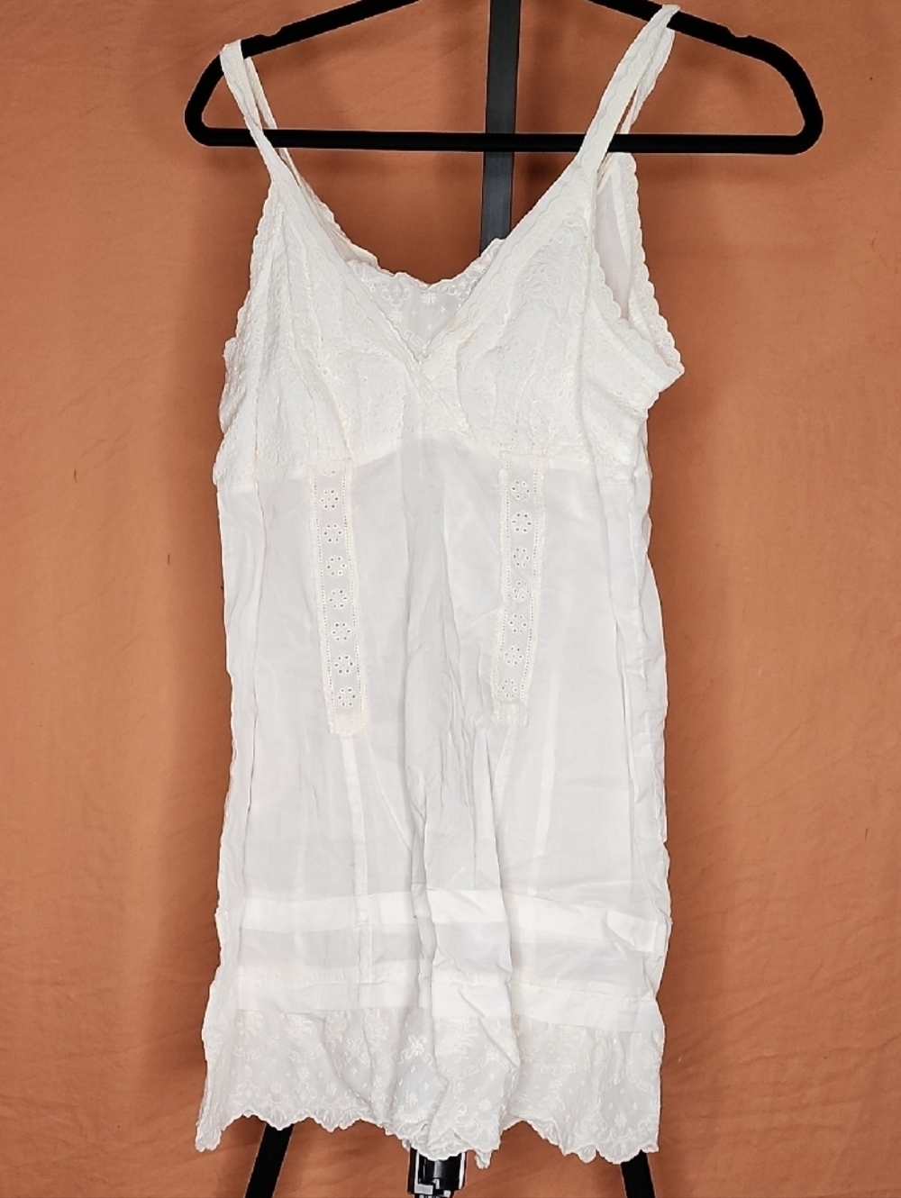 Johnny Was White Eyelet Lace Slip Chemise